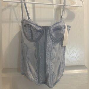 Urban outfitters out from under modern love corset. Light blue. Medium.